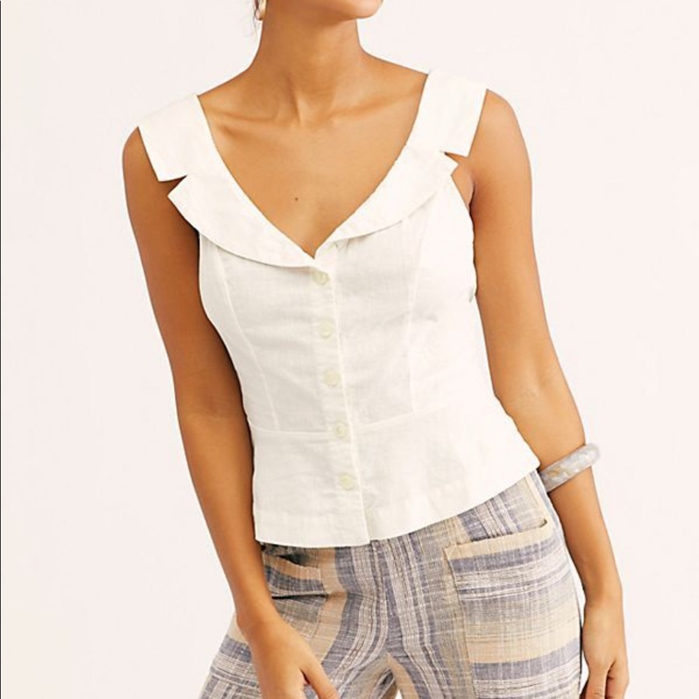 Because Of You linen top NWT